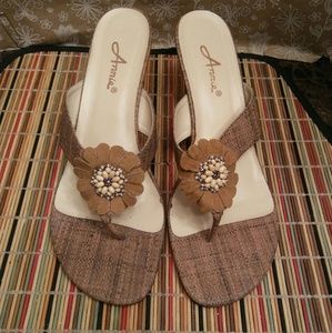 Annie Shoes Womens natura Sandals Size 10m(23902)